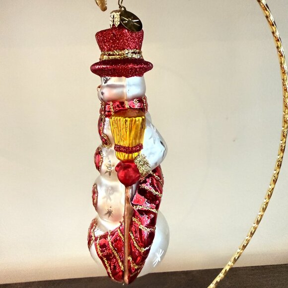 Christopher Radko 2009 Snowman Ornament - Picture 2 of 3